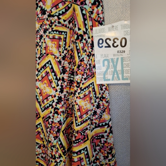 Lularoe 2XL Azure flare skirt  #0329 - Picture 2 of 3